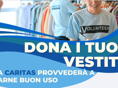 Donazione di vestiti usati alla Caritas